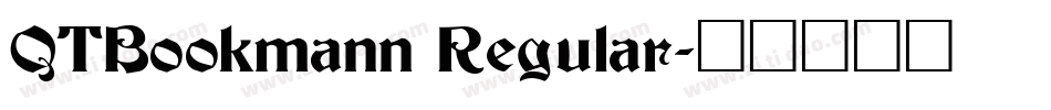 QTBookmann Regular字体转换